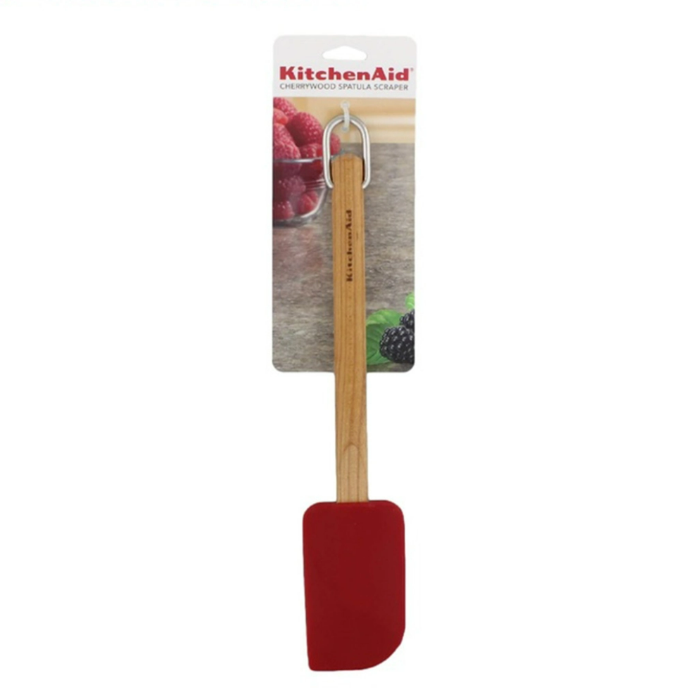  KitchenAid - Spatula gỗ Cherry đầu silicon 