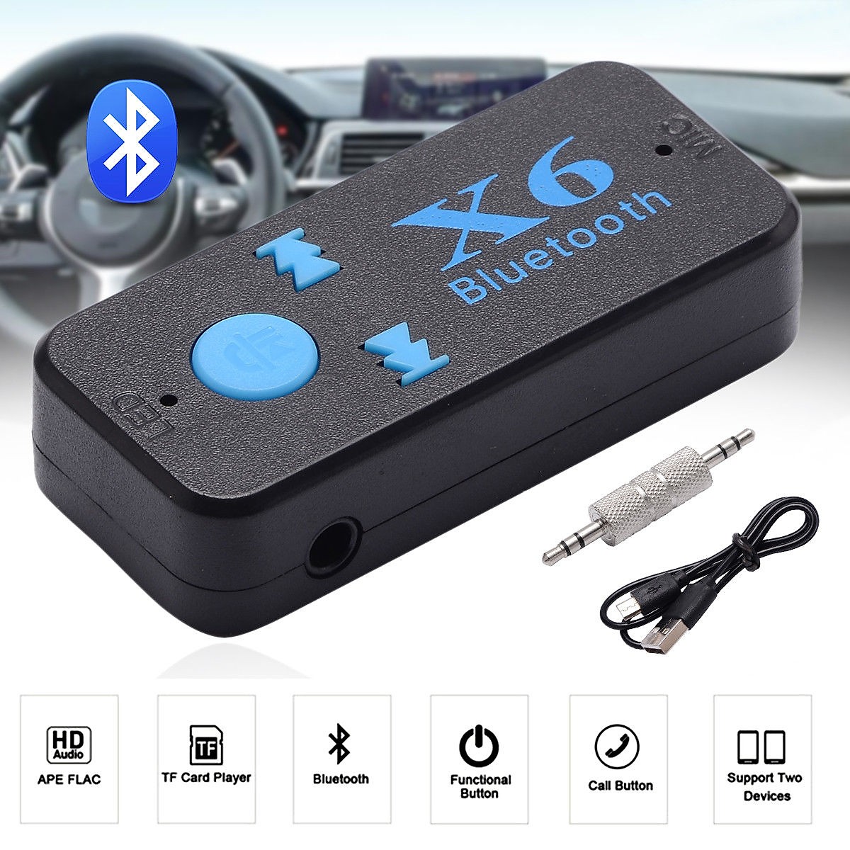 Thiết bị kết nối âm thanh bluetooth trên xe hơi giúp bạn giải trí nghe nhạc ngay trên xe PD