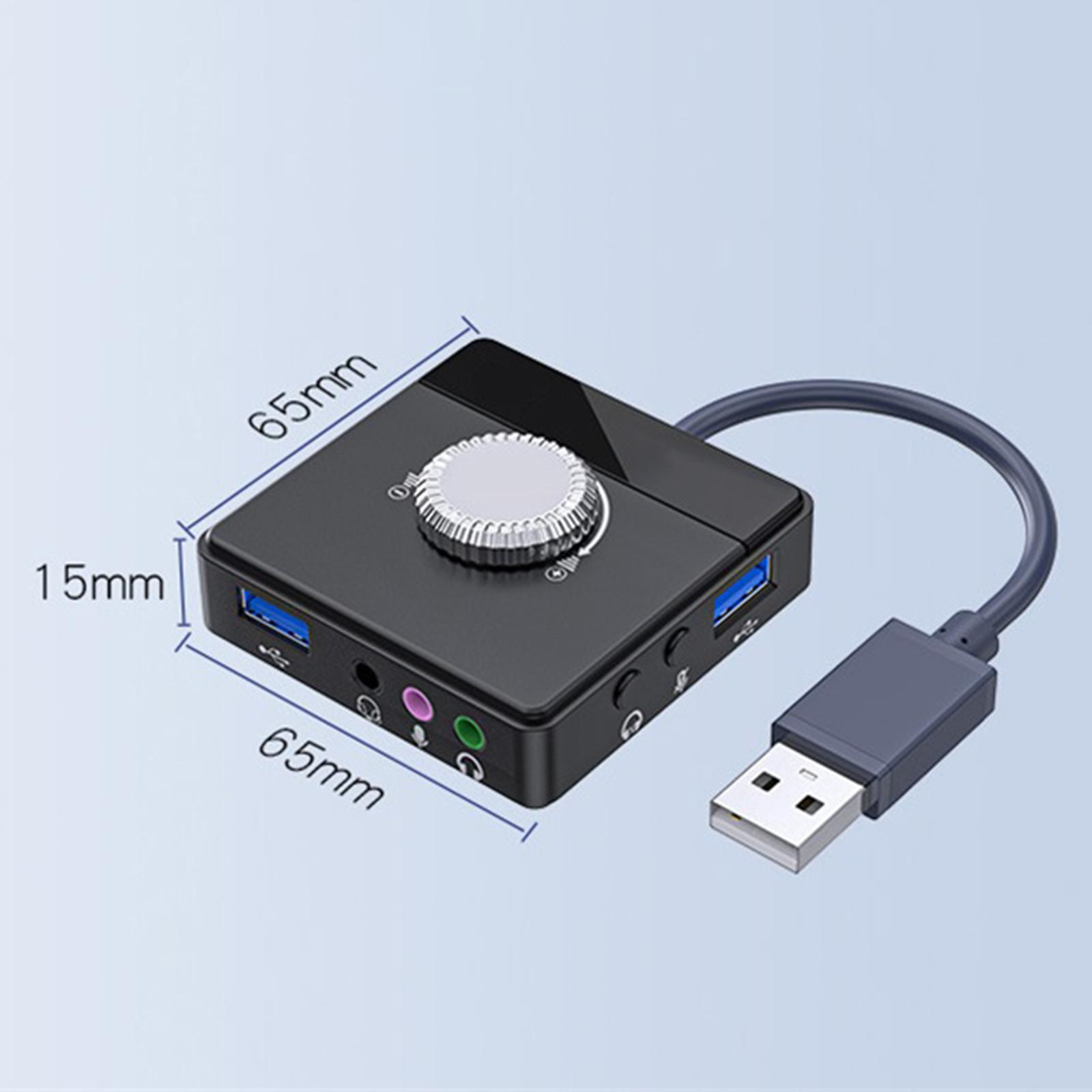 Audio Adapter 3 Ports to 3.5mm Jack High Speed Converts for Microphone Mouse