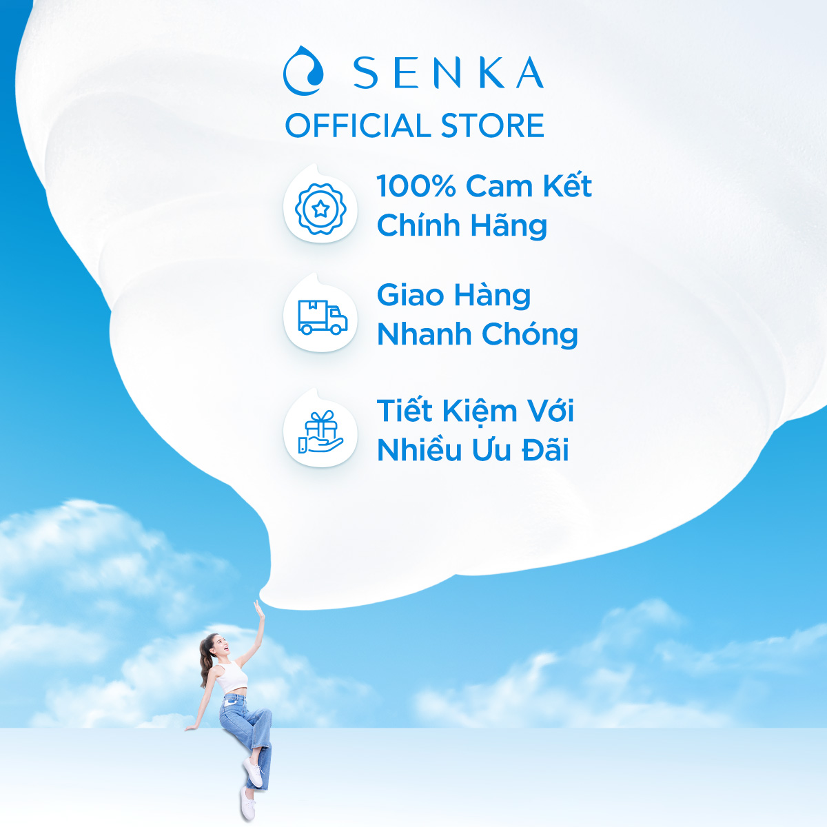 Sữa Rửa Mặt Vit C Dưỡng Sáng Mờ Thâm Senka