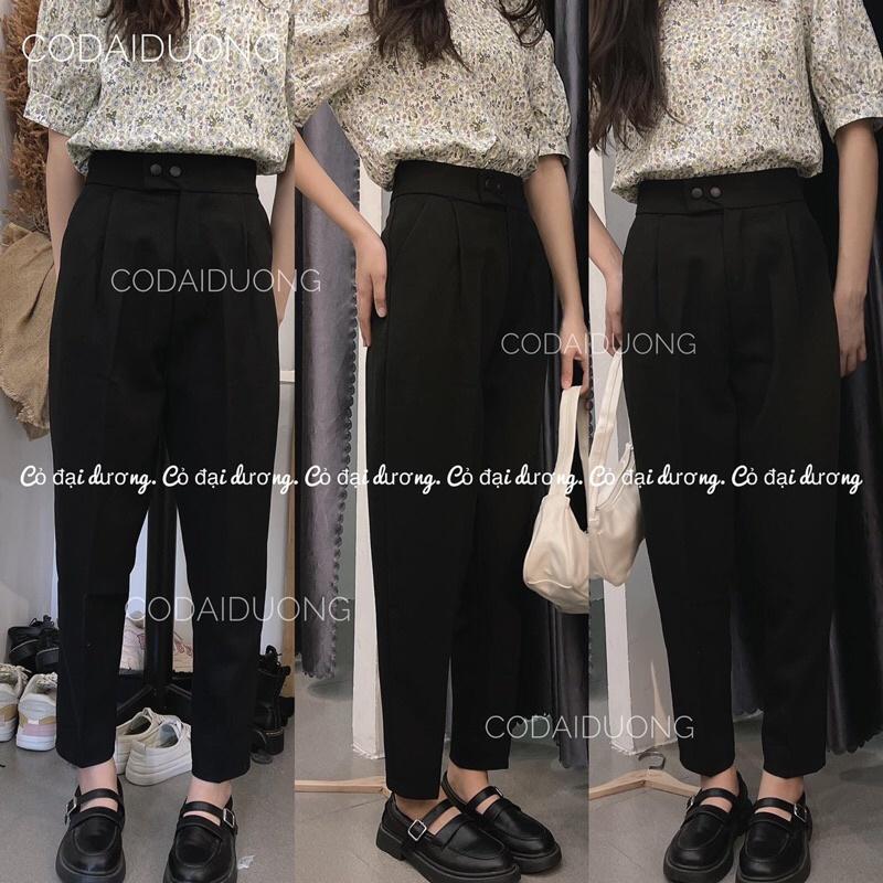 Quần baggy vải 2 cúc