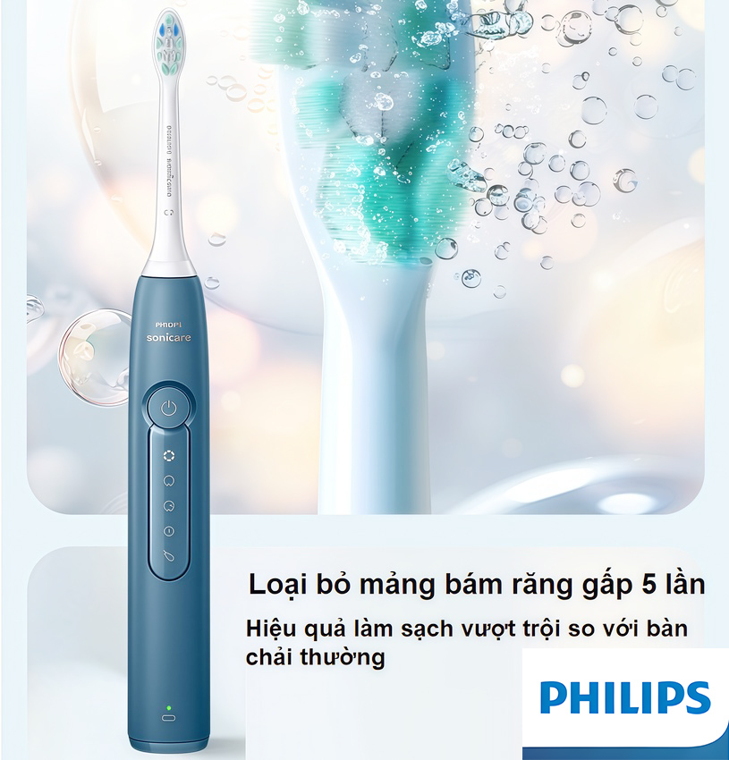 Bàn chải đánh răng điện Sonicare ProtectiveClean serial 5300 thương hiệu Hà Lan cao cấp Philips HX5181 - Hàng chính hãng
