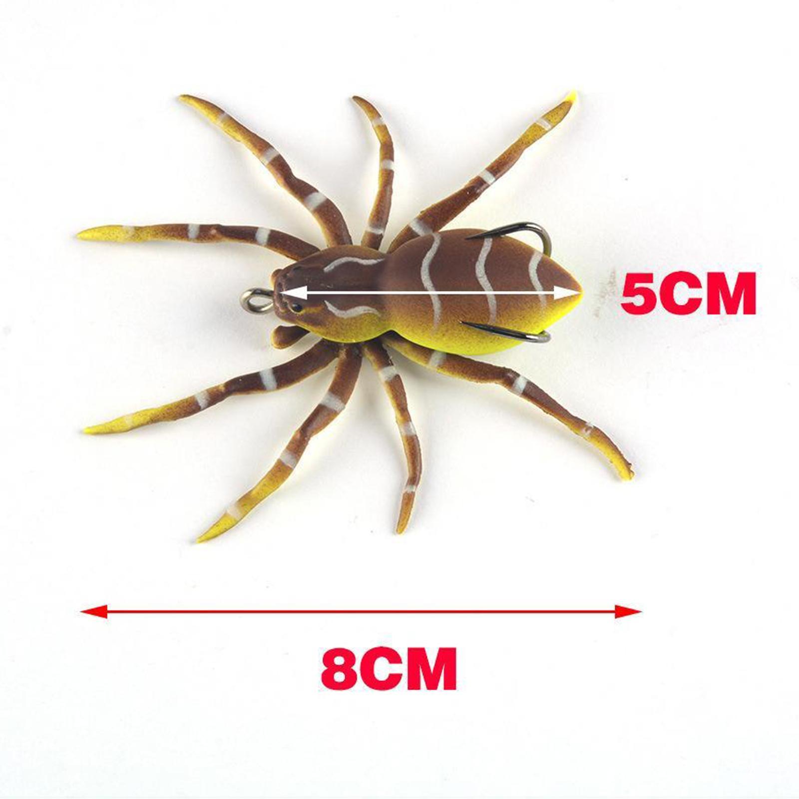 2xSpider Soft Bait 3.1" Bait Artificial Lures Fishing Lure Outdoor Type 5