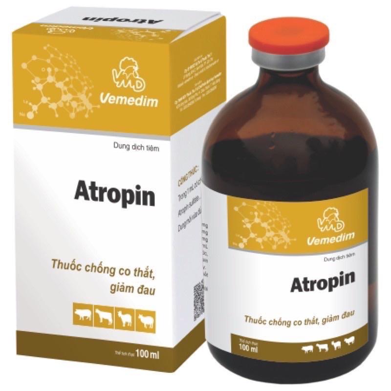 1 lọ ATROPIN 100ml chống co thắt giảm dau dùng cho trâu bò lợn chó mèo