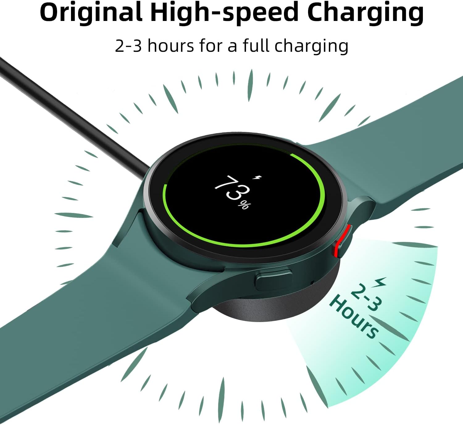 Cáp Sạc Đế Sạc Kim Loại cho Samsung Galaxy Watch 5/5Pro/6/6Classic/7 &amp; Galaxy Watch Ultra Cổng USB Type C - Hàng Chính Hãng