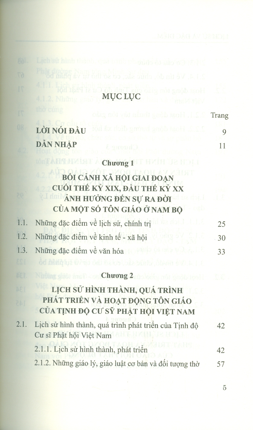 Lịch Sử Và Đặc Điểm Của Một Số Tôn Giáo Ở Nam Bộ (Tịnh Độ Cư Sỹ Phật Hội Việt Nam; Minh Lý Đạo - Tam Tông Miếu; Giáo Hội Phật Đường Nam Tông Minh Sư Đạo)