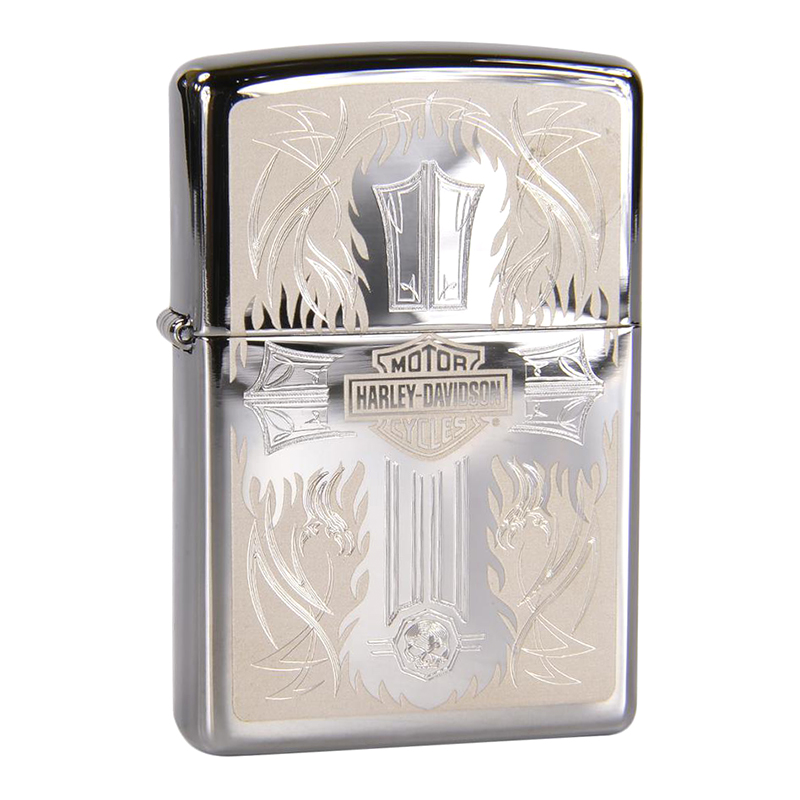 Bật Lửa Zippo 28982 Harley Davidson Cross Polished Chrome