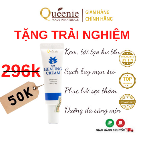 Kem dưỡng da thô sần sau mụn Queenie AC Pure Healing trải nghiệm 5ml