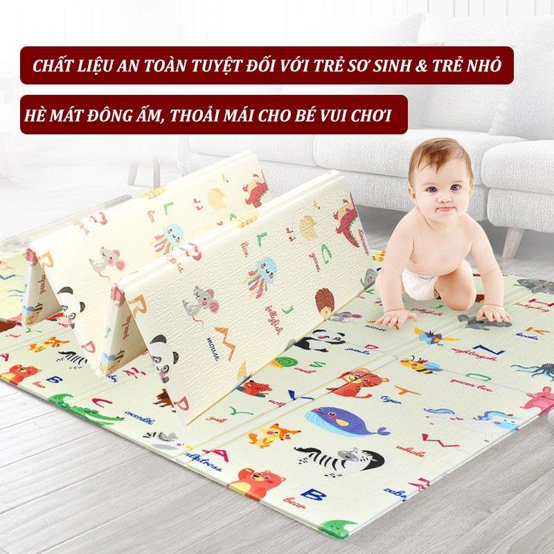 Thảm xốp lót sàn cho bé xpe có thể gấp gọn , 2 mặt chống trơn