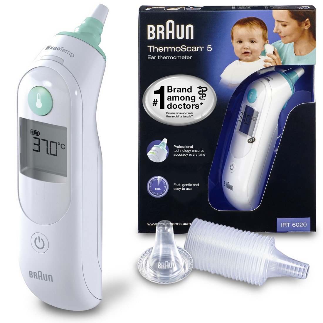 Máy đo thân nhiệt, nhiệt độ Braun ThermoScan 5 IRT6020