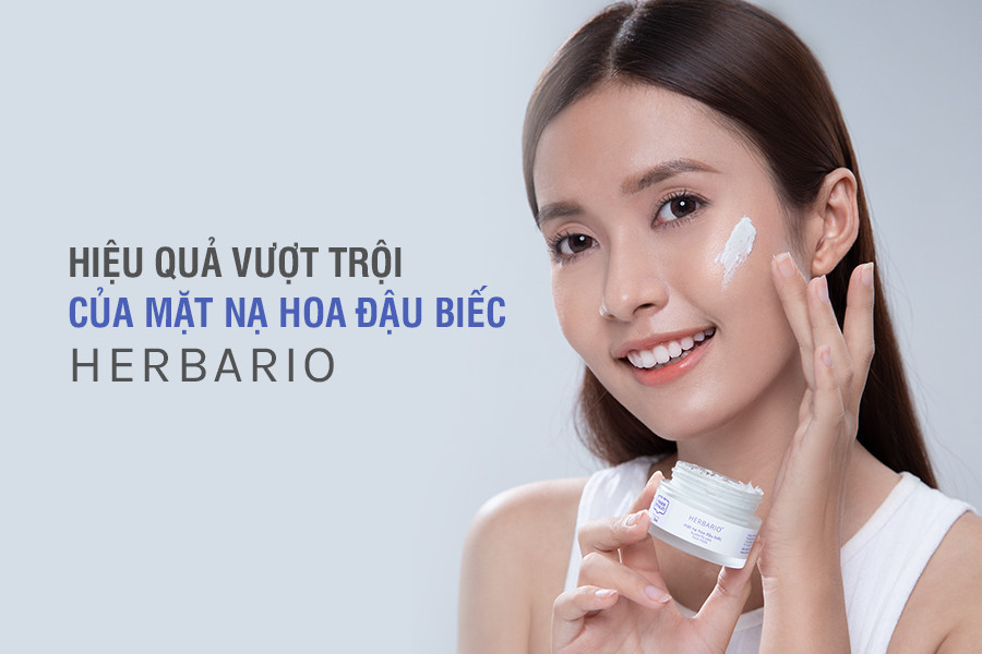 Mặt nạ Hoa Đậu Biếc Herbario 30ml chống lão hóa thuần chay