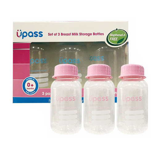 [TẶNG QUÀ] Bộ 3 Bình Trữ Sữa UPASS UP0030N 125ML - Tặng kèm 1 khẩu trang xô cho bé
