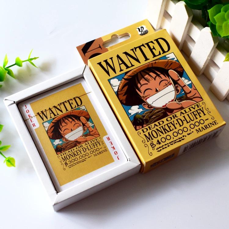 Bộ Bài Tây Tú Lơ Khơ 54 Lá In Hình One Piece, Luffy, Chopper,Zoro Wanted cả nhóm