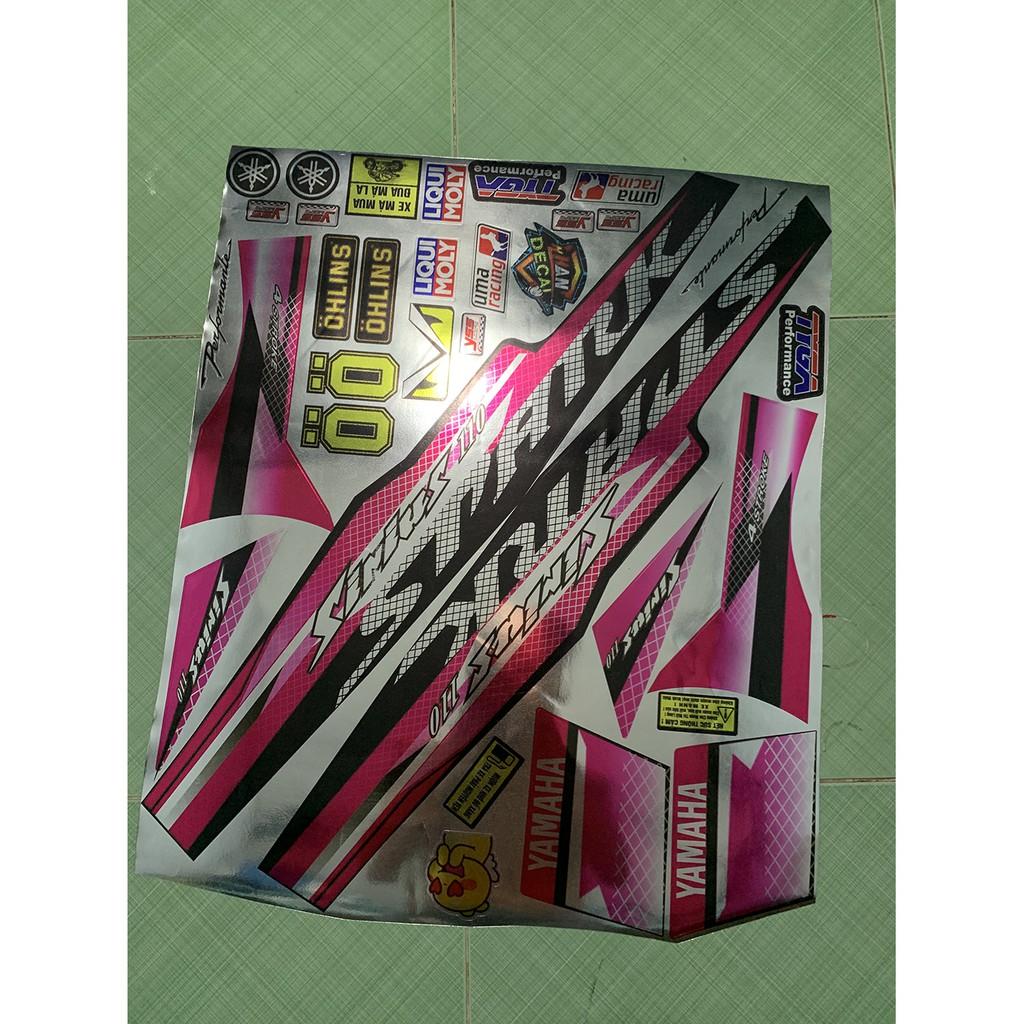 Tem sirius 110 spark hồng đen crom