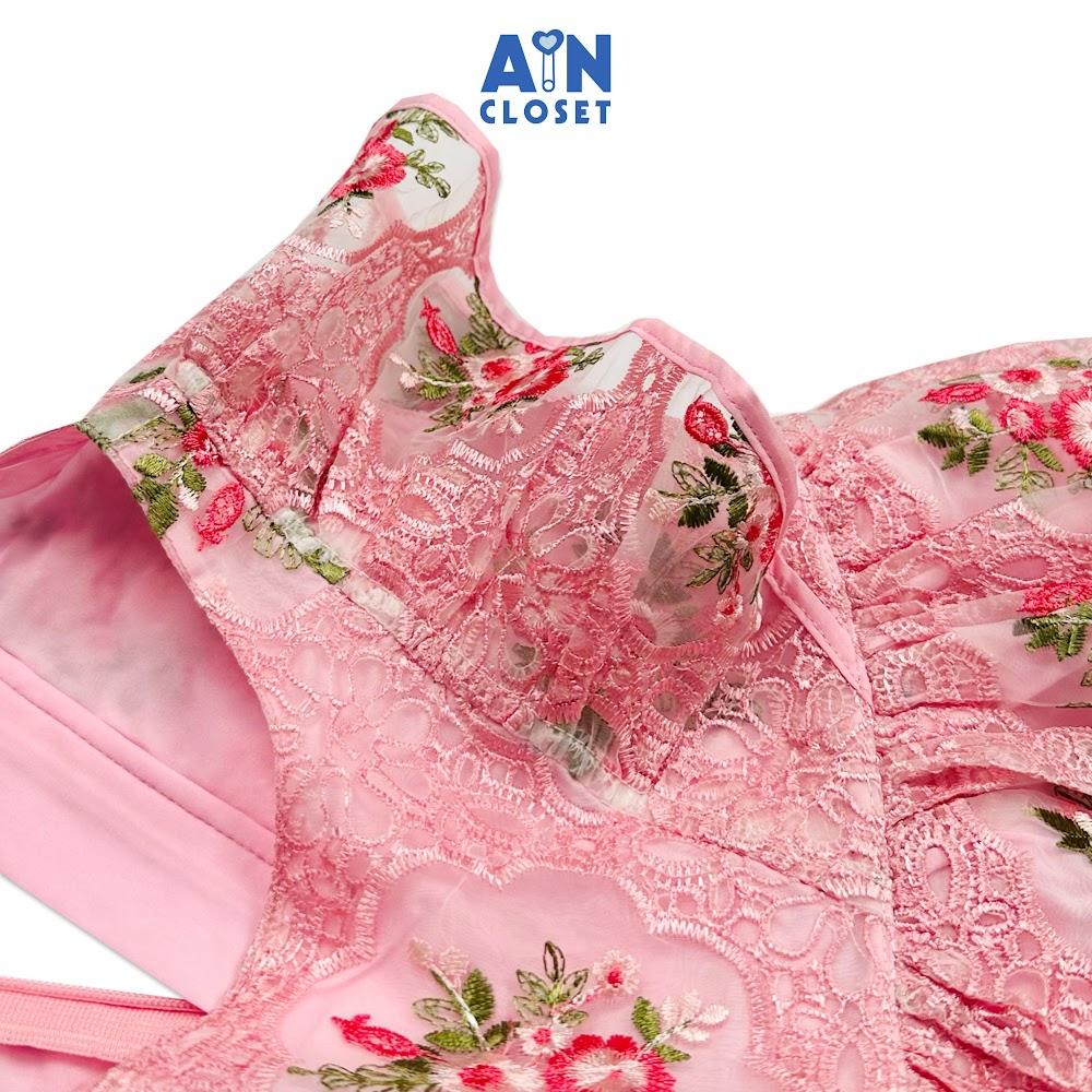 Đầm bé gái họa tiết Ren Hoa hồng voan - AICDBGOBFOUB - AIN Closet