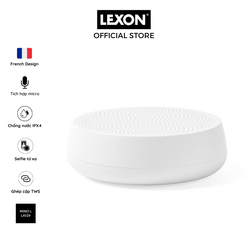 Loa bluetooth LEXON MINO L du lịch tích hợp micro kháng nước - Hàng chính hãng