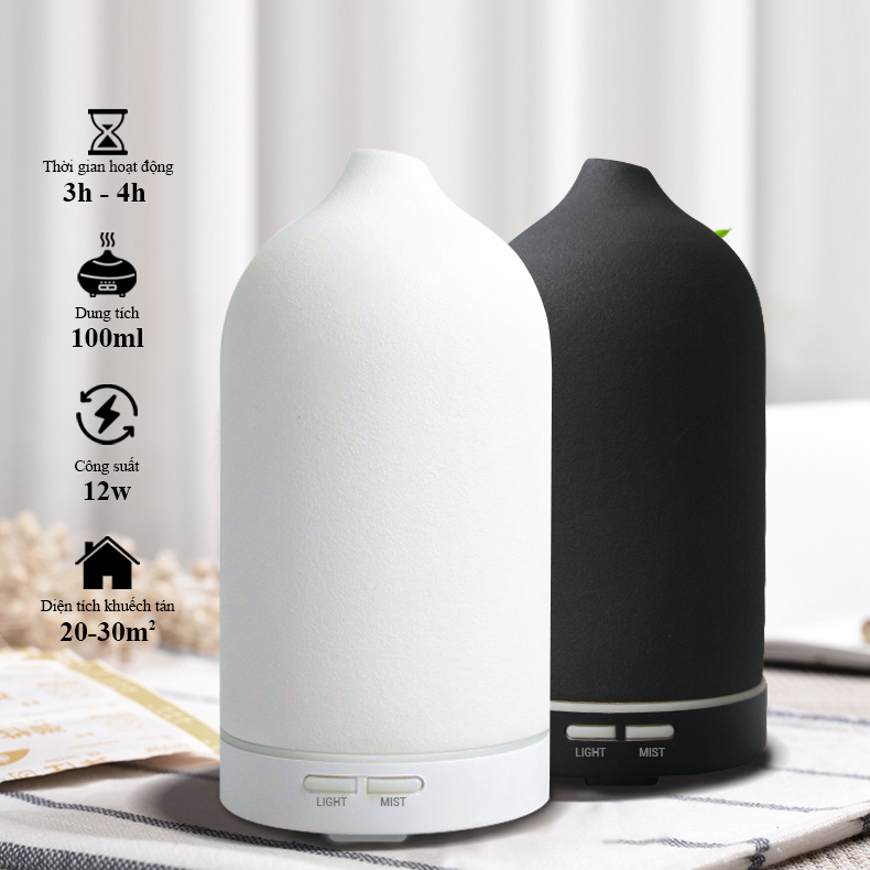 Máy Khuếch Tán Tinh Dầu Nomad Ceramic Ultrasonic Diffuser - 12W 100ml