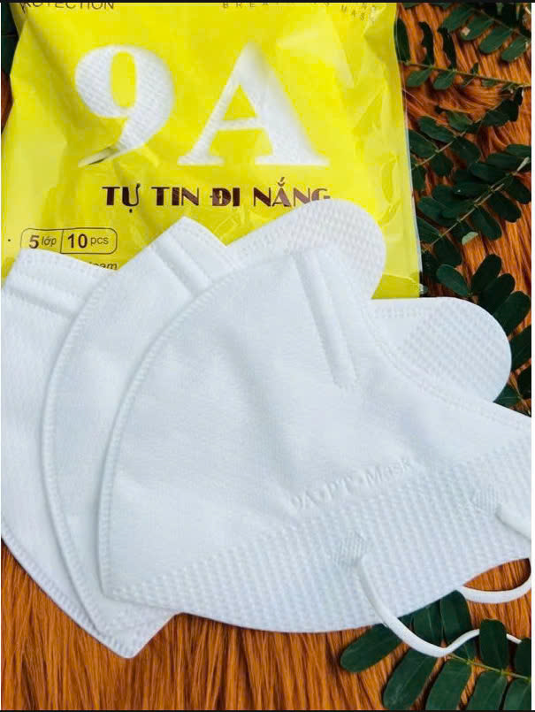 Combo 10 Túi 100 Khẩu Trang 9A Pt 5 Lớp Chống Nắng, Ngăn Bụi Mịn Hiệu Quả ( Màu Trắng )
