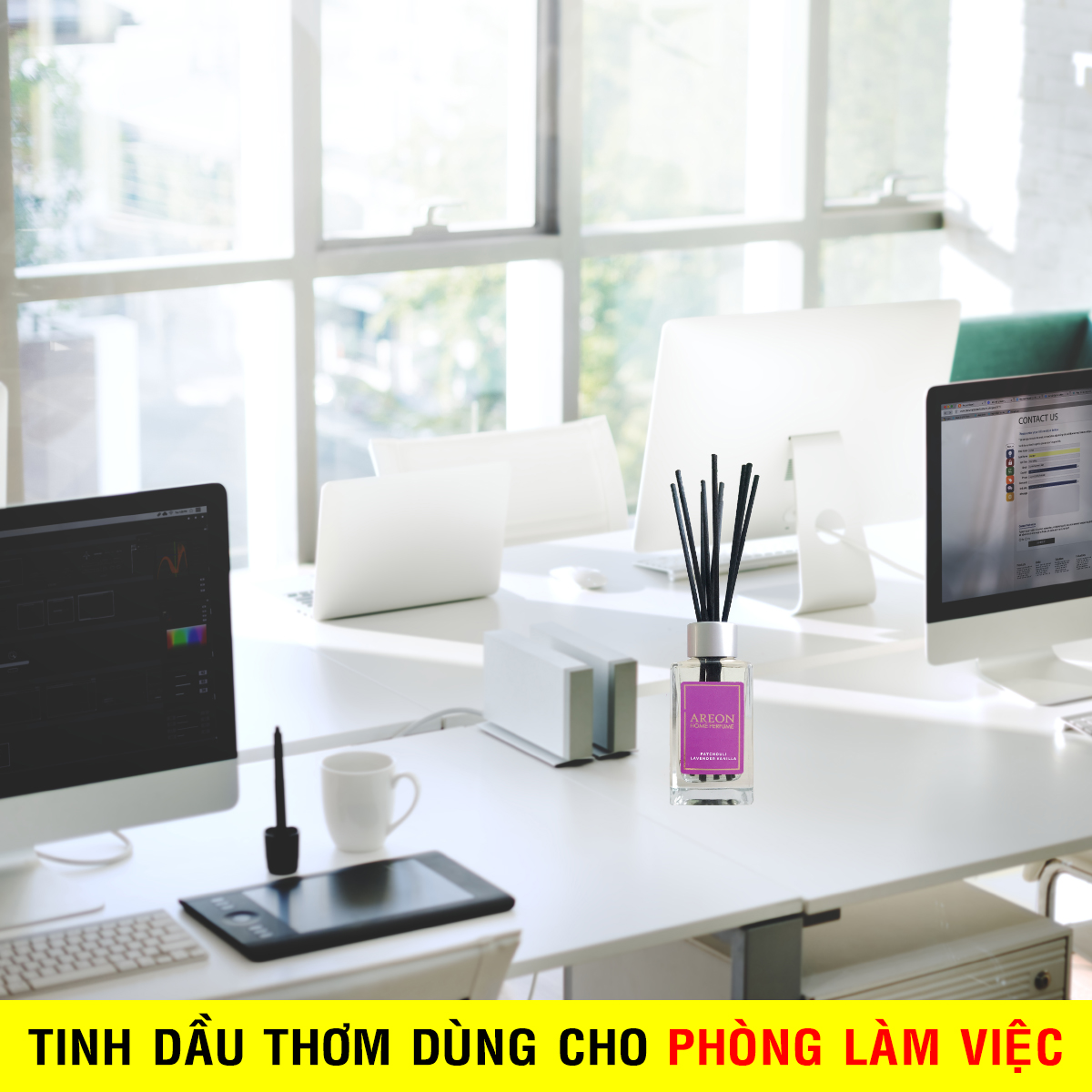 Nước hoa thơm phòng Areon Home Gold Amber - hương gỗ