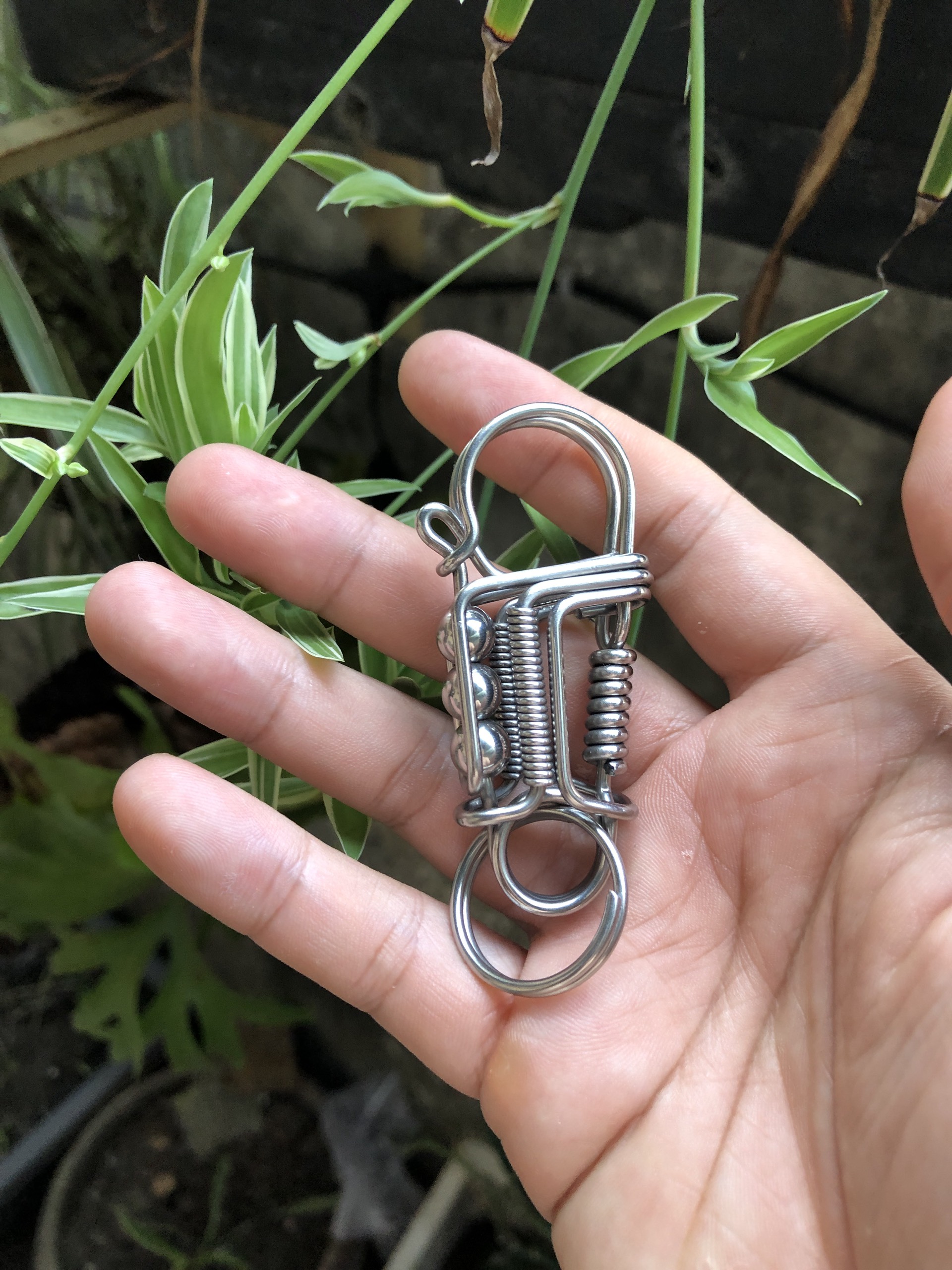 Móc Khóa Inox 304 Uốn Hình Motor, Móc Khóa Thủ Công, Móc Khóa Phong Cách Mới Lạ, Cá Tính, Quà Tặng cho Bạn Trai, Gia Đình