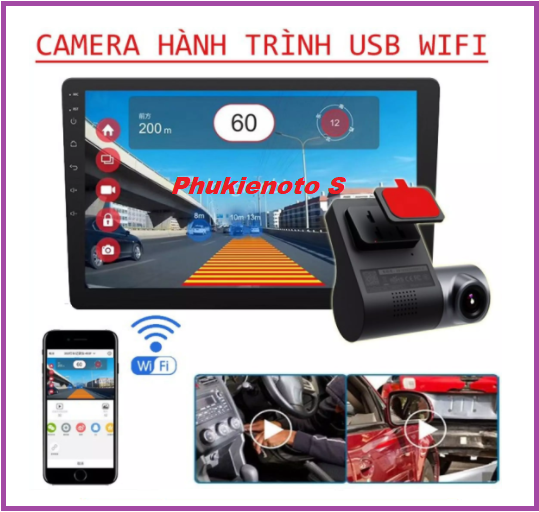 TẶNG THẺ NHỚ 32GB.Camera Hành Trình V2 Wifi 1080p Full HD Dành Cho Ô Tô Cao cấp.Cam Hành Trình Màn Hình Android - XEM VIDEO TRÊN ĐIỆN THOẠI. CAM HÀNH TRÌNH KẾT NỐI WIFI.