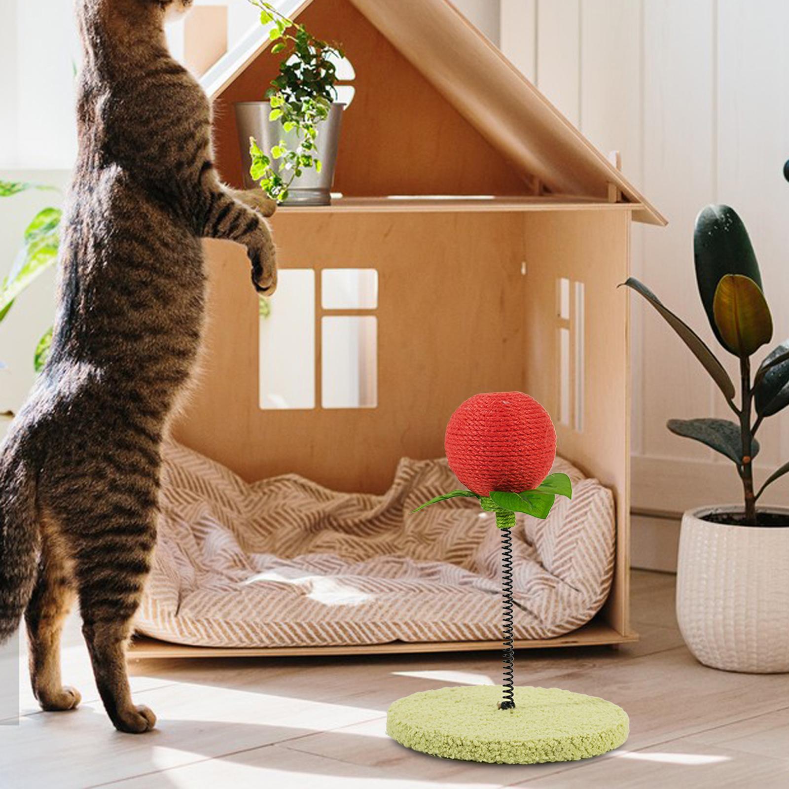 Cat Scratcher Toy Exercise Chasing Kitty Sisal Rope Rest Cat Scratching Ball