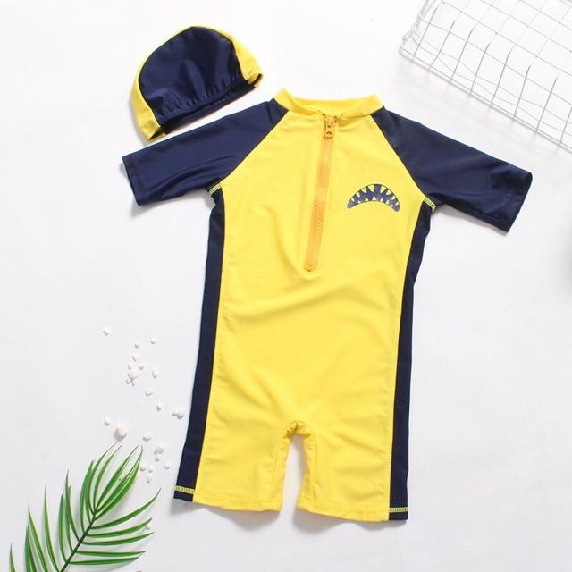 BỘ BƠI BÉ TRAI BABY SHARK CÁ MẬP KÈM NÓN