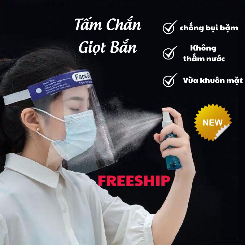 Mặt nạ chống nước bọt , chống dịch  - Tấm chắn mặt nạ bảo hộ ,chống giọt bắn