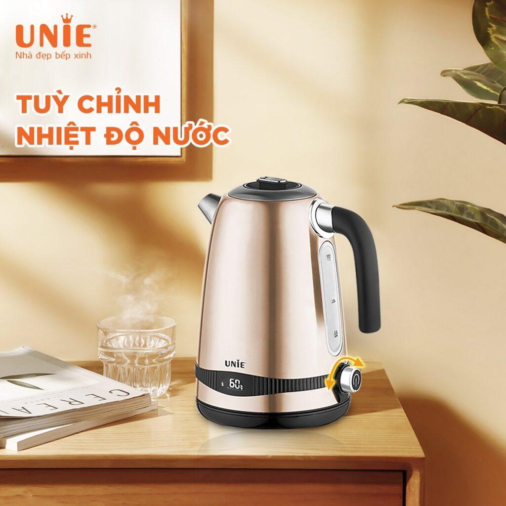Ấm Đun Siêu Tốc Unie UEK1762C, 2200w - 1.7Lit, Điều Chỉnh Nhiệt Độ, Hàng Chính Hãng