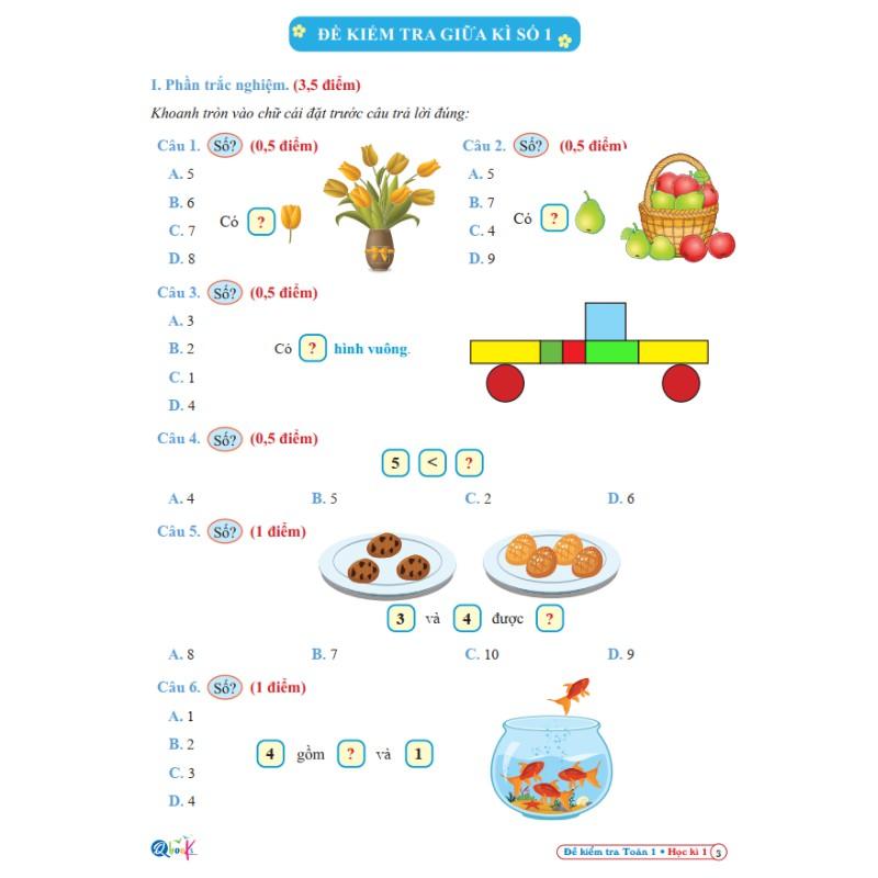 Sách - Combo Bài Tập Tuần và Đề Kiểm Tra 1 - Toán và Tiếng Việt học kì 1 - Kết nối tri thức với cuộc sống (4 cuốn)