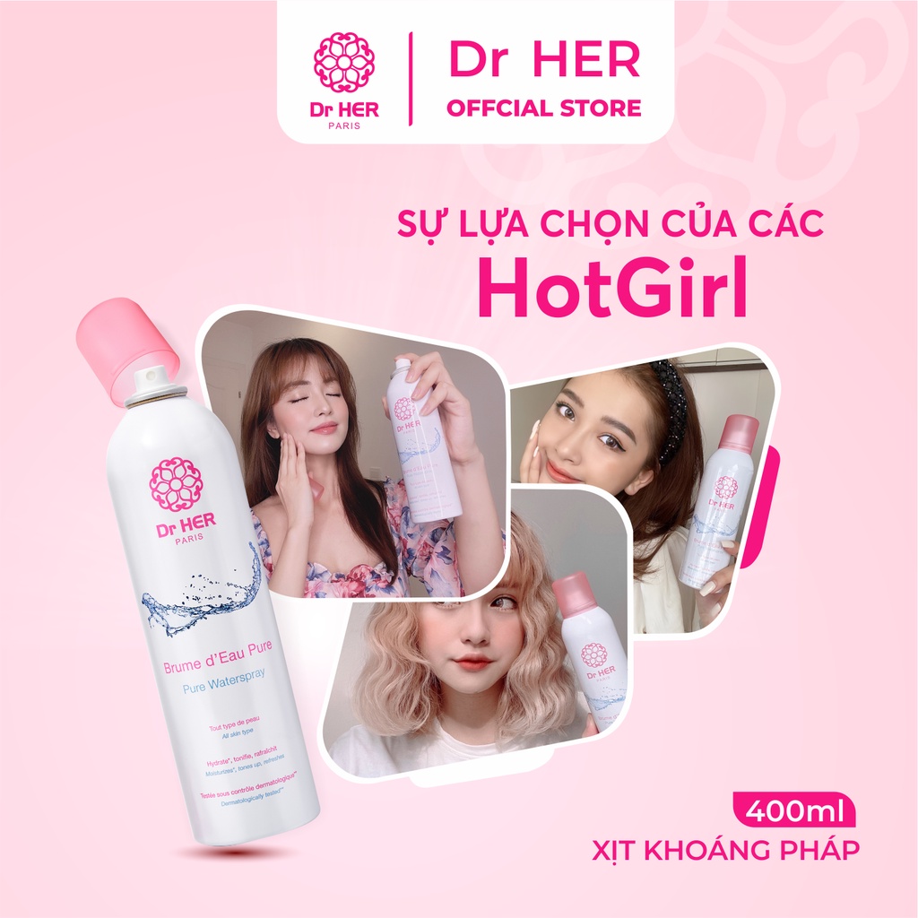 Xịt khoáng Dr Her 400ML - Nhập khẩu chính hãng