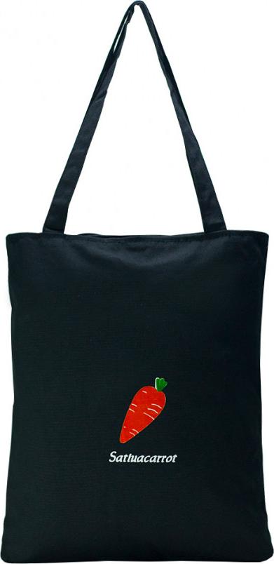 Túi Vải Đeo Vai Tote Bag Carot Đen XinhStore