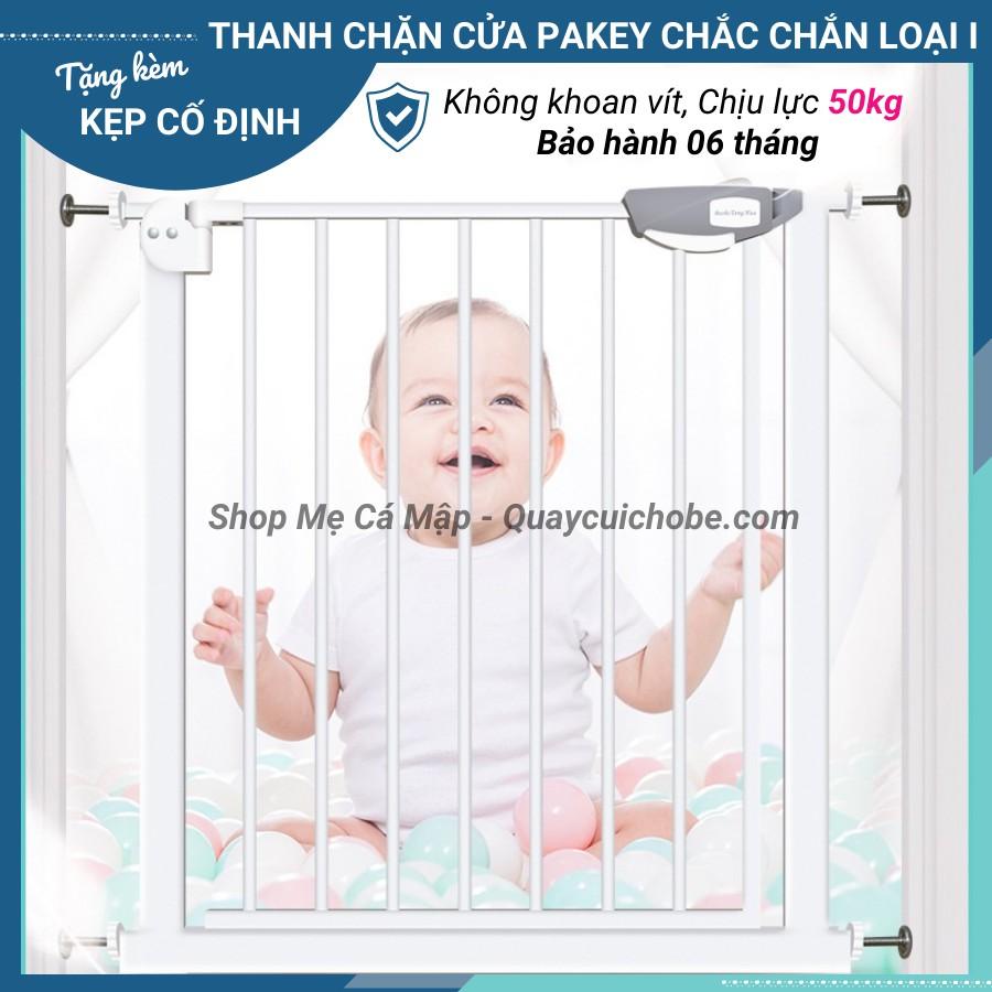 Chặn Cửa Chặn Cầu thang Pakey loại to, dày nặng, thanh chặn cửa cao 79cm bảo vệ bé an toàn