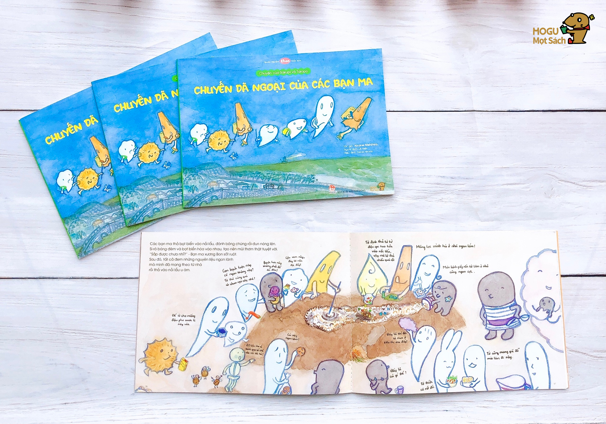 &quot;Chúng tớ đi dã ngoại&quot;-Combo 4 cuốn Ehon kích thích khả năng quan sát cho trẻ từ 3-6 tuổi. Bao gồm: Chuyến dã ngoại của quần áo  - Gư-ri và Gư-ra đi dã ngoại  - Chuyến dã ngoại của các bạn ma  - Cô cá Seitouchi Taiko muốn đi bách hóa.