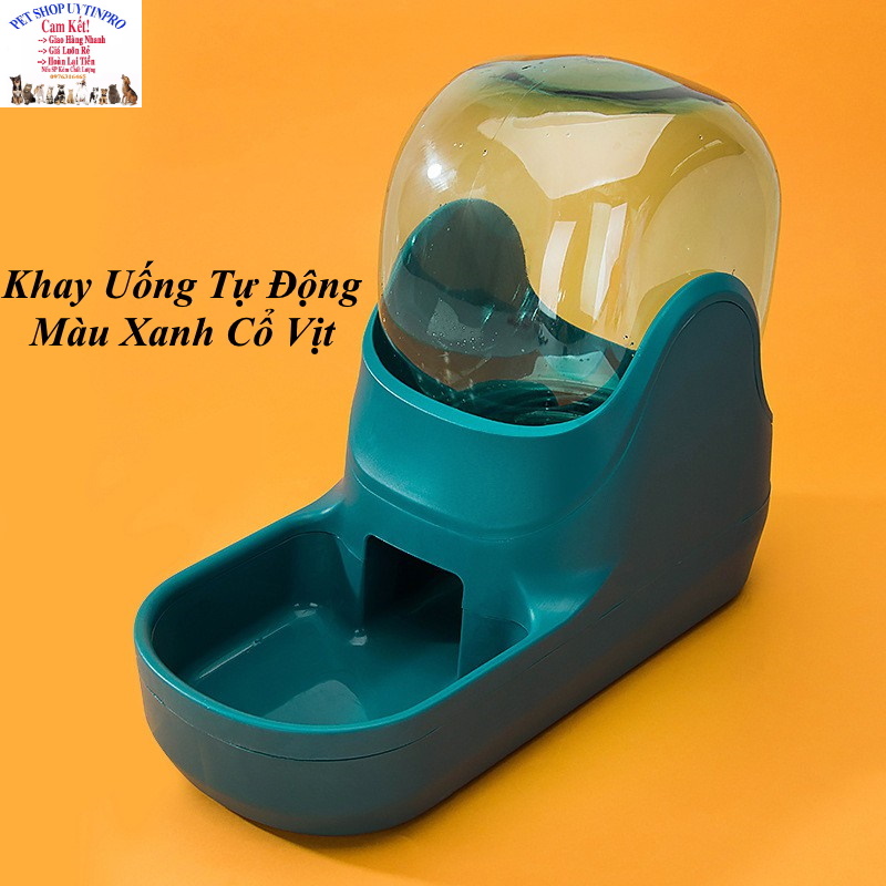 Khay ăn tự động Khay uống tự động cho Chó Mèo dung tích 3.8L Thiết kế hình phi thuyền Chất liệu nhựa cao cấp Tiện dụng