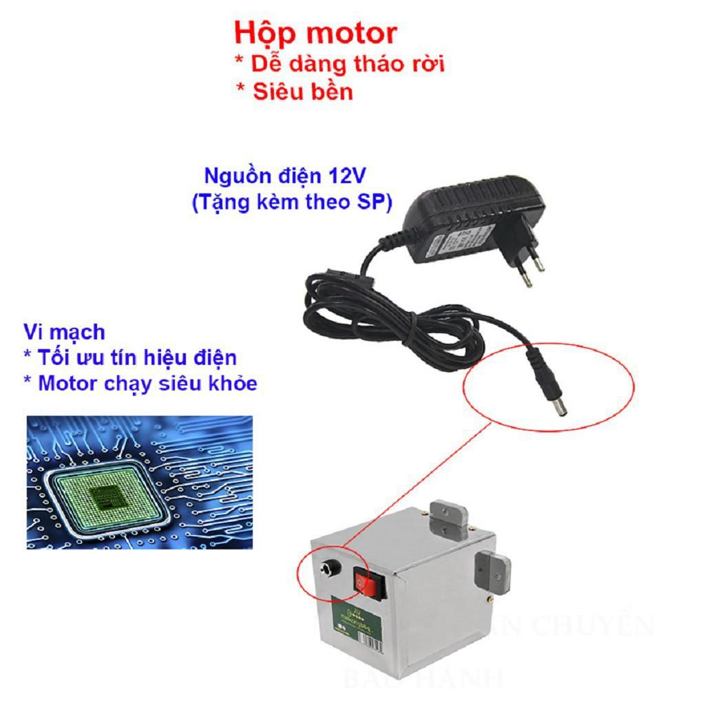 Lò nướng thịt tự động, Cỡ Đại. Motor tự xoay giảm tốc SlowSpeed siêu bền. Tặng kèm đủ phụ kiện để nướng