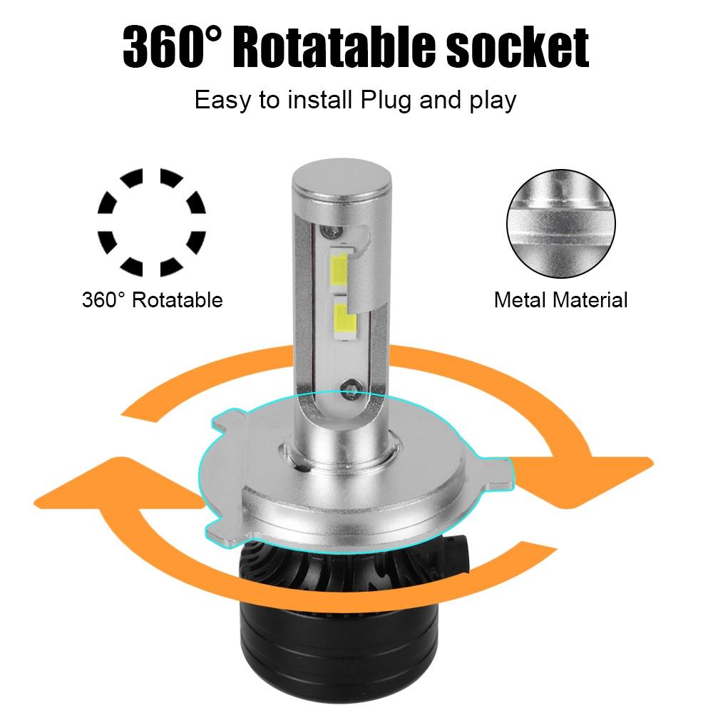 Đèn Pha LED H4 H11 20000LM 6000K Siêu Sáng Cho Xe Hơi