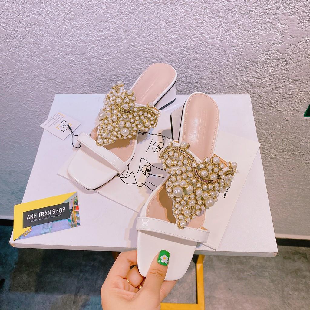 DÉP GÓT VUÔNG DA BÓNG QUẢNG CHÂU CAO CẤP