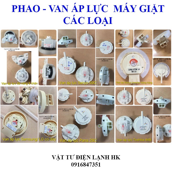 Phao máy giặt - Van áp lực nước dùng cho MG đa năng Sanyo Panasonic Toshiba Samsung LG (chọn loại như hình) - cảm biến mức nước