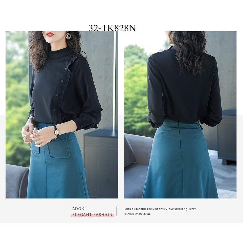 Tk724-SƠ MI NỮ THIẾT KẾ TAY DÀI s-6xl
