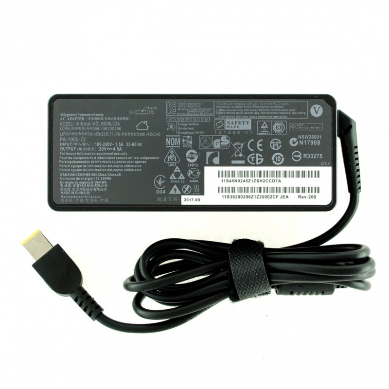 Sạc dành cho Laptop Lenovo 20V 4.5A 90W chân cắm USB kim trong