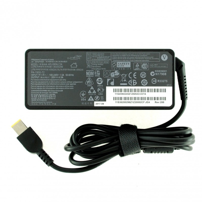 Sạc dành cho Laptop Lenovo (các loại)  20V 4.5A 90W chân cắm USB kim trong