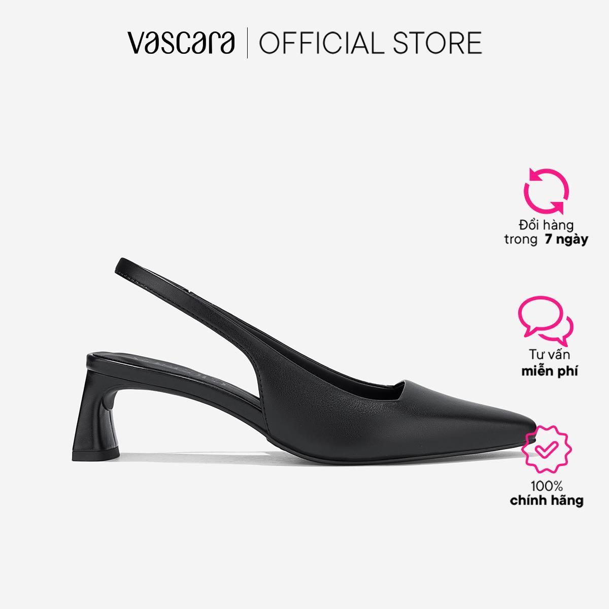 Vascara Giày Slingback Gót Trụ - BMN 0671