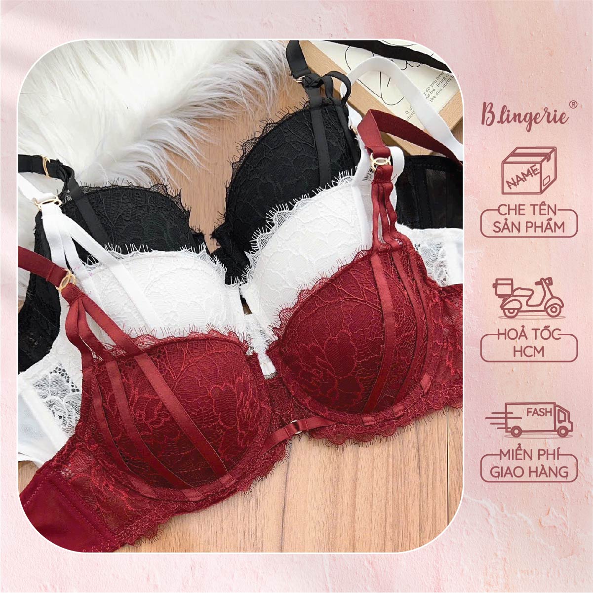 Bộ Đồ Lót Nữ Ren Thoải Mái - B.Lingerie