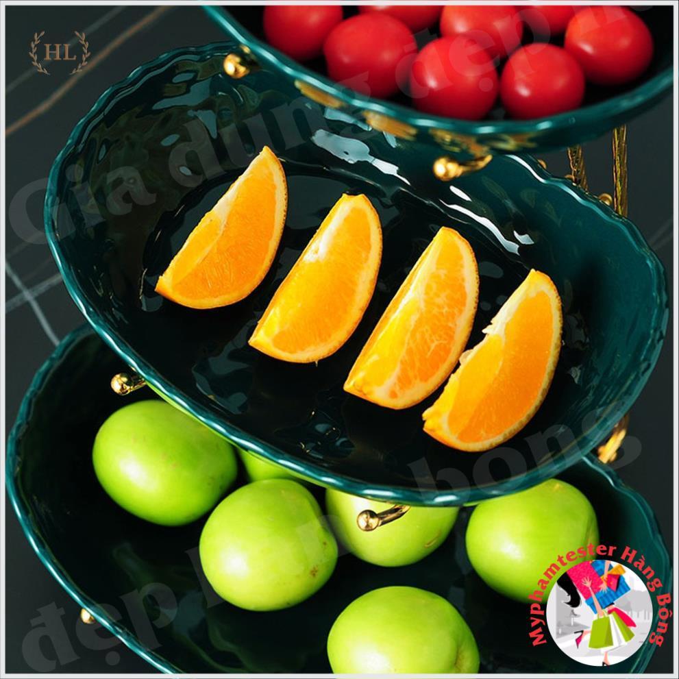 KHAY SỨ ĐỰNG BÁNH KẸO - HOA QUẢ BÀN LỄ TÂN, KỆ BẾP, PHÒNG KHÁCH CAO CẤP VÂN SẦN KHUNG INOX KHÔNG HAN RỈ