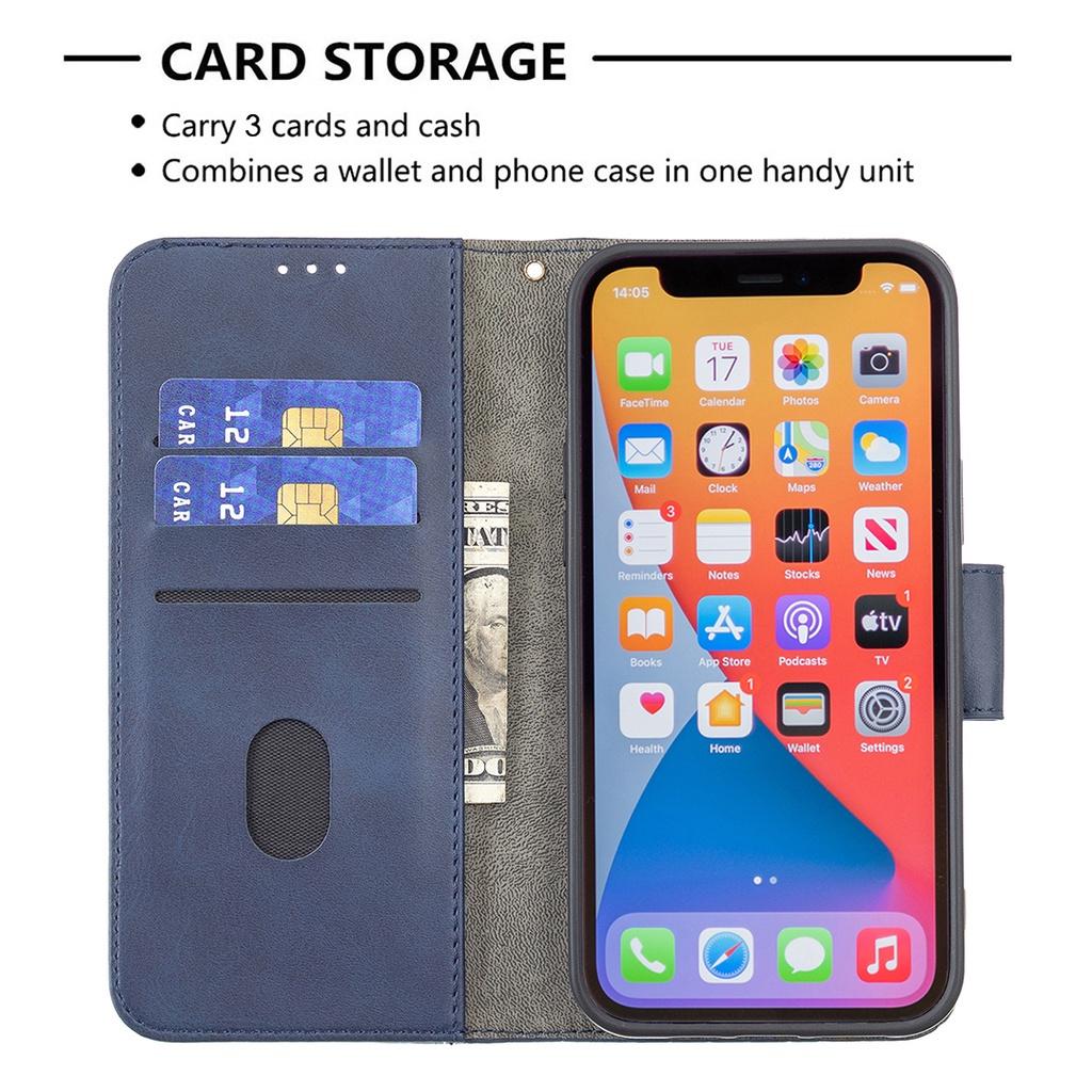 Ốp lưng điện thoại dạng ví da lật dành cho Apple iPhone 13 Pro Max 13 Mini