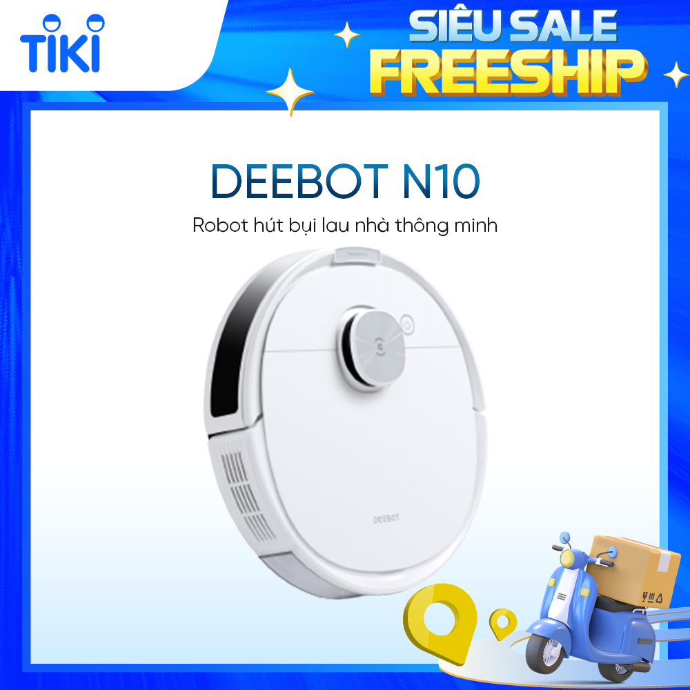 ROBOT HÚT BỤI LAU NHÀ THÔNG MINH ECOVACS DEEBOT N10 – BẢN QUỐC TẾ – BẢO HÀNH 24 THÁNG-HÀNG CHÍNH HÃNG