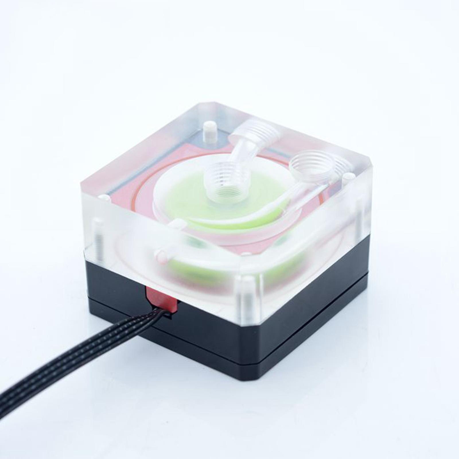 Cubic Water Cooling Pump DC 12V PWM Speed Control Meters