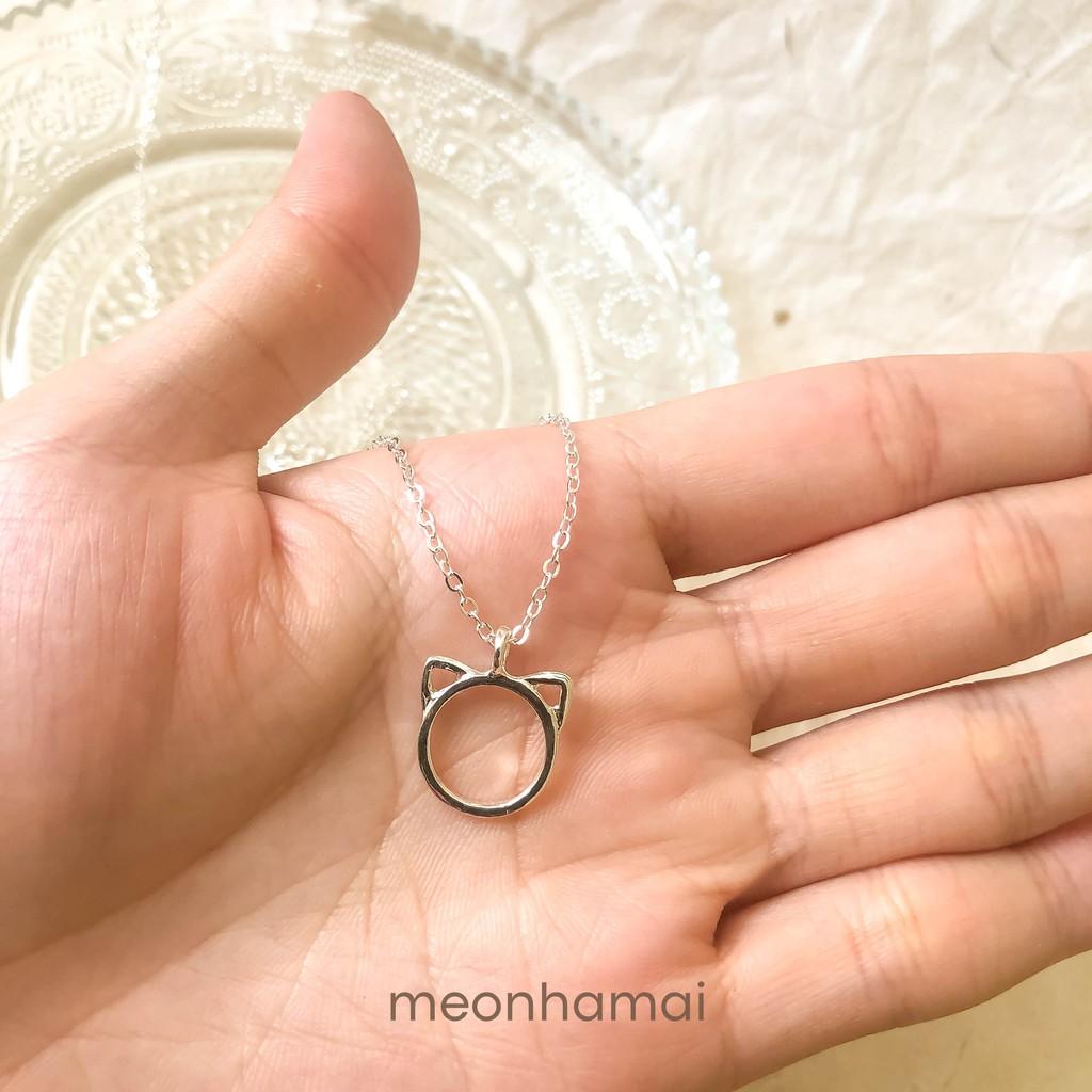 Dây chuyền hình mèo bạc MEONHAMAI VC004