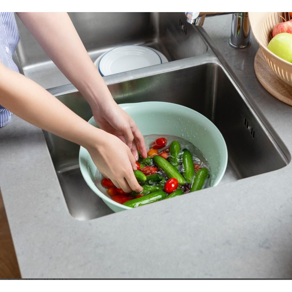 Rổ nhựa Thau nhựa rửa rau củ quả cao cấp Yoko Inochi hàng chính hãng